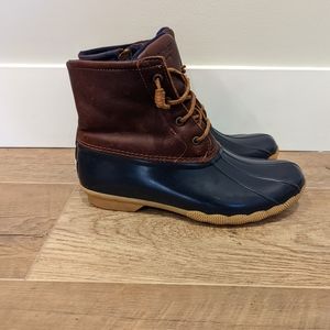 Leather Navy Sperry Duck Boots